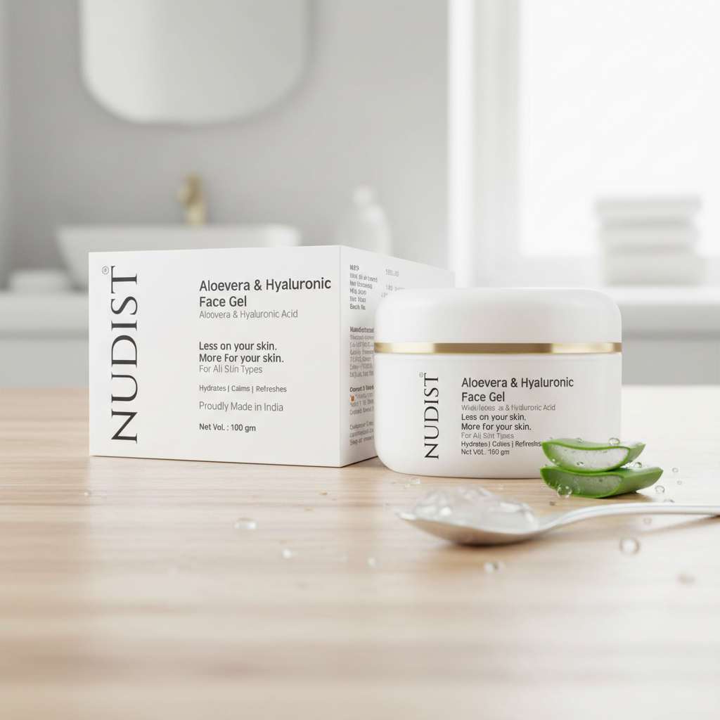 Nudist Aloe Vera and Hyaluronic Face Gel 100 gm