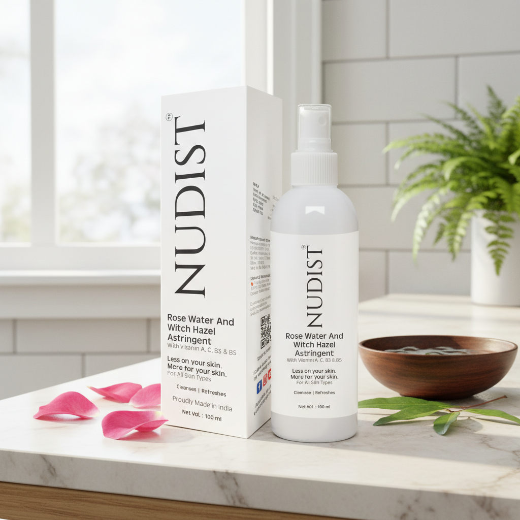 Nudist Rose Water and Witch Hazel Astringent 100 ml